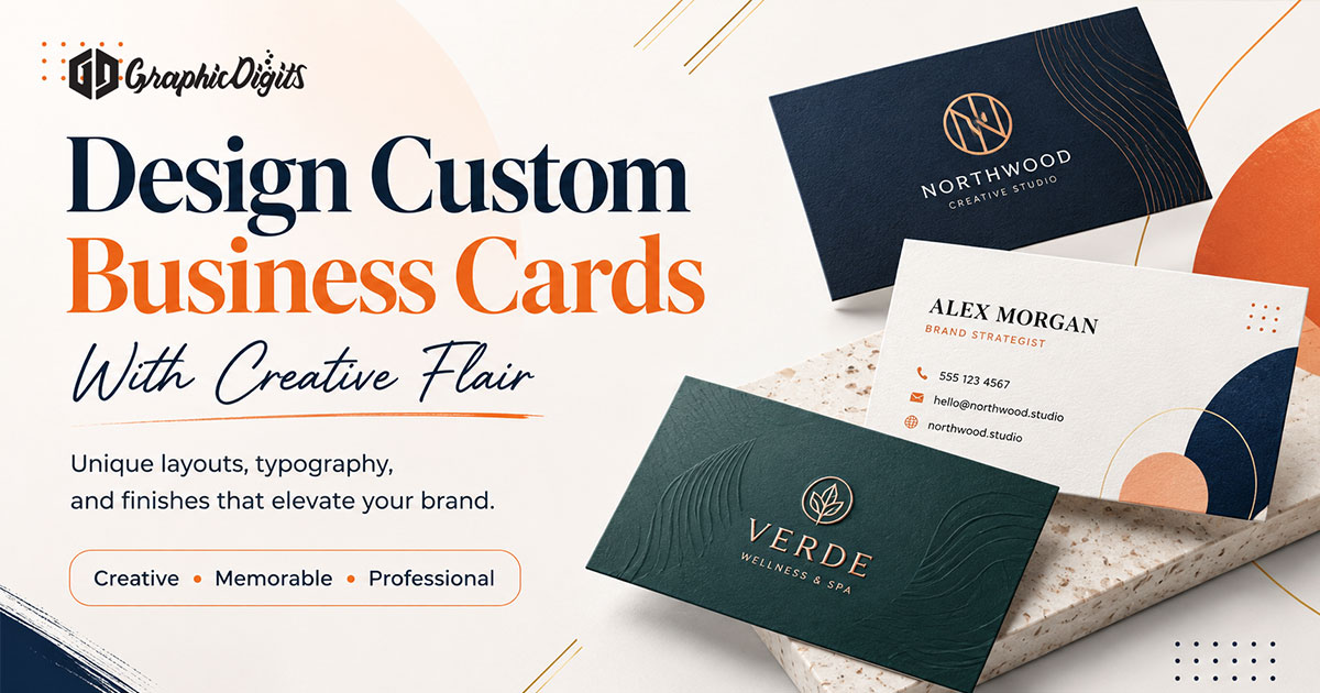 Design custom business cards by Graphic Digits