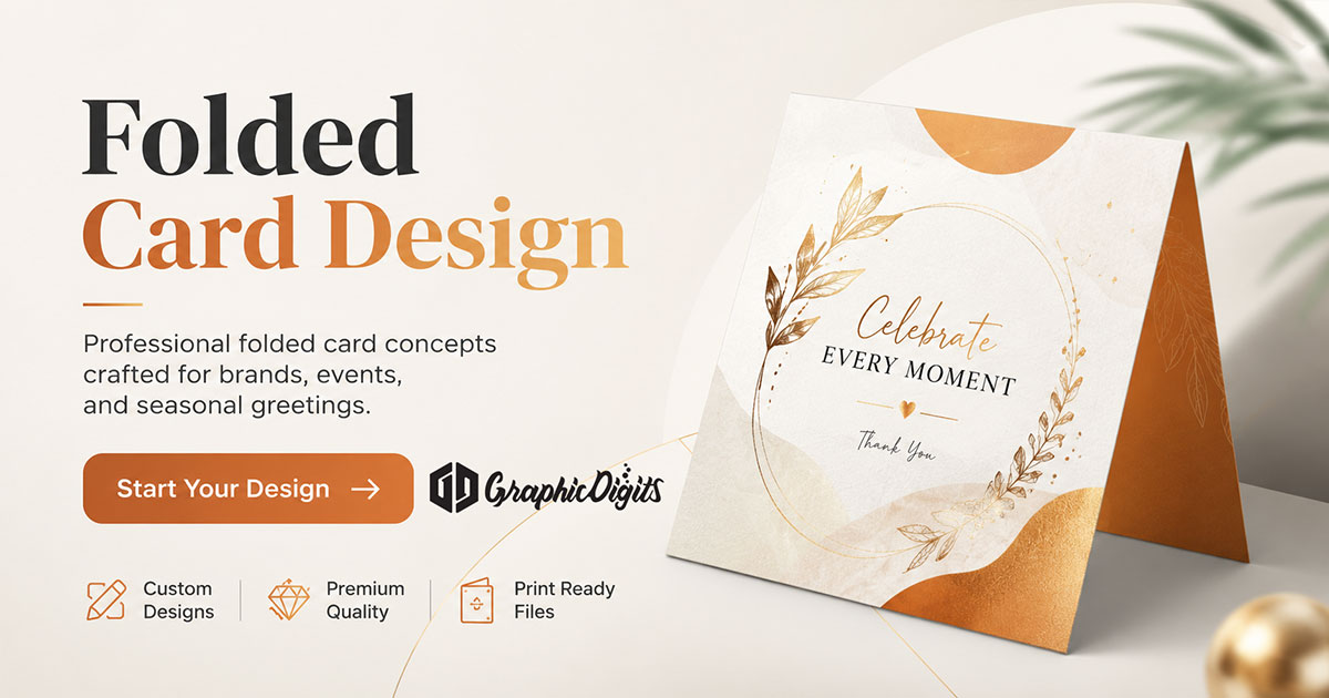Design folded cards with Graphic Digits