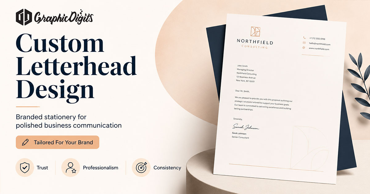 Good custom letterhead design by Graphic Digits