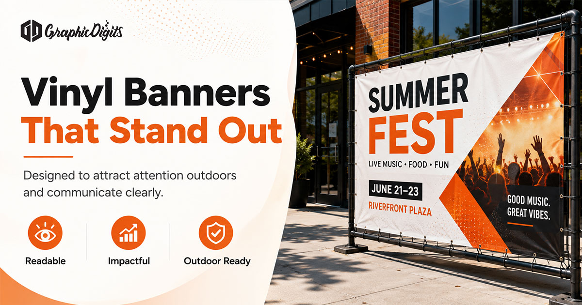 Outdoor banner signs by Graphic Digits