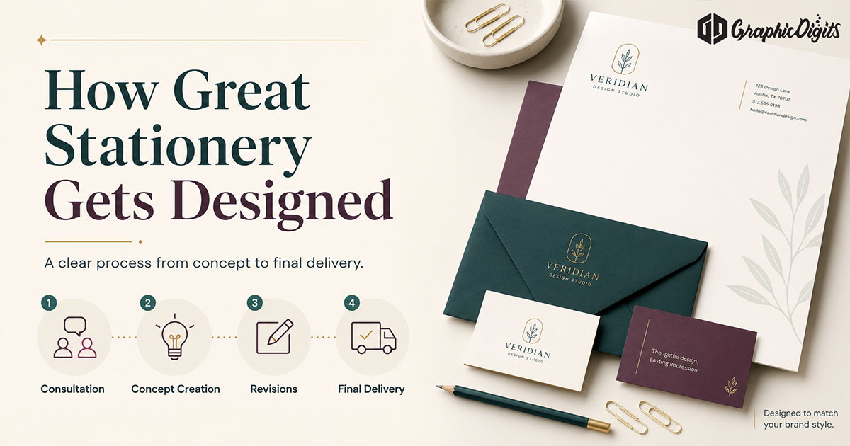 Personalized stationery sets by Graphic Digits