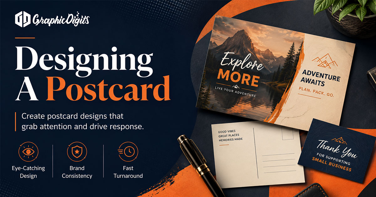 Postcard designs custom by Graphic Digits