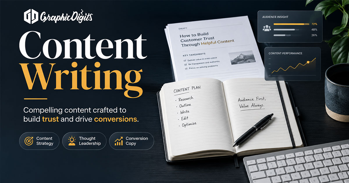 SEO content writing services by Graphic Digits
