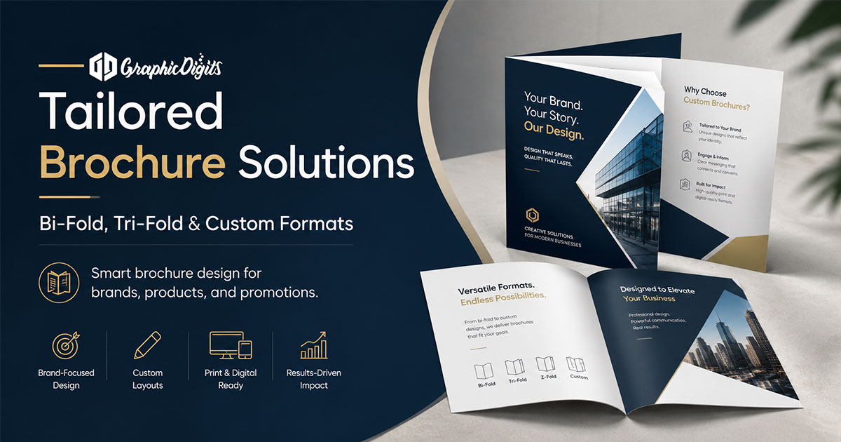 Tri-fold brochure design by Graphic Digits