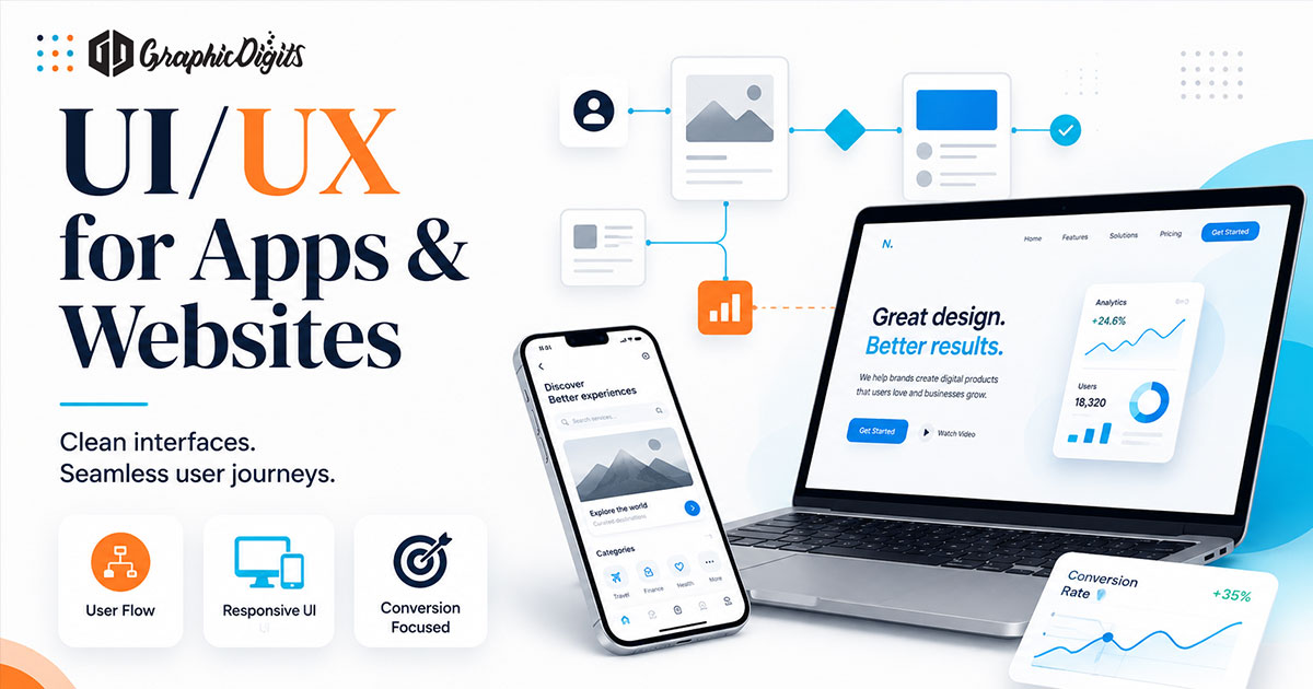 UI UX design services by Graphic Digits