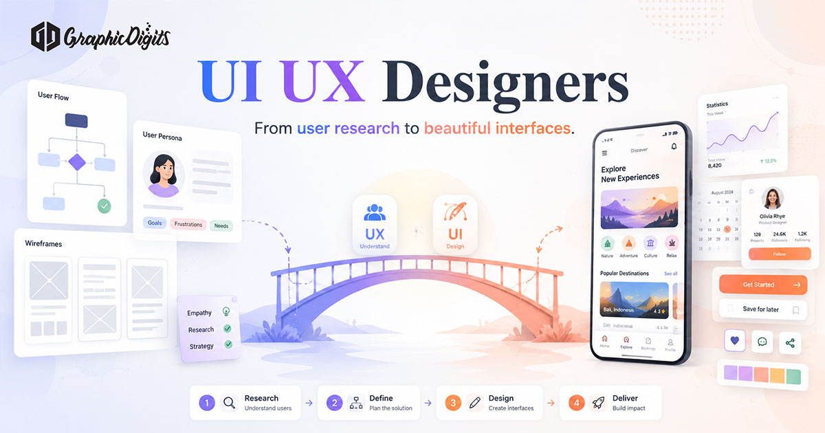 UI designer and UX designer by Graphic Digits