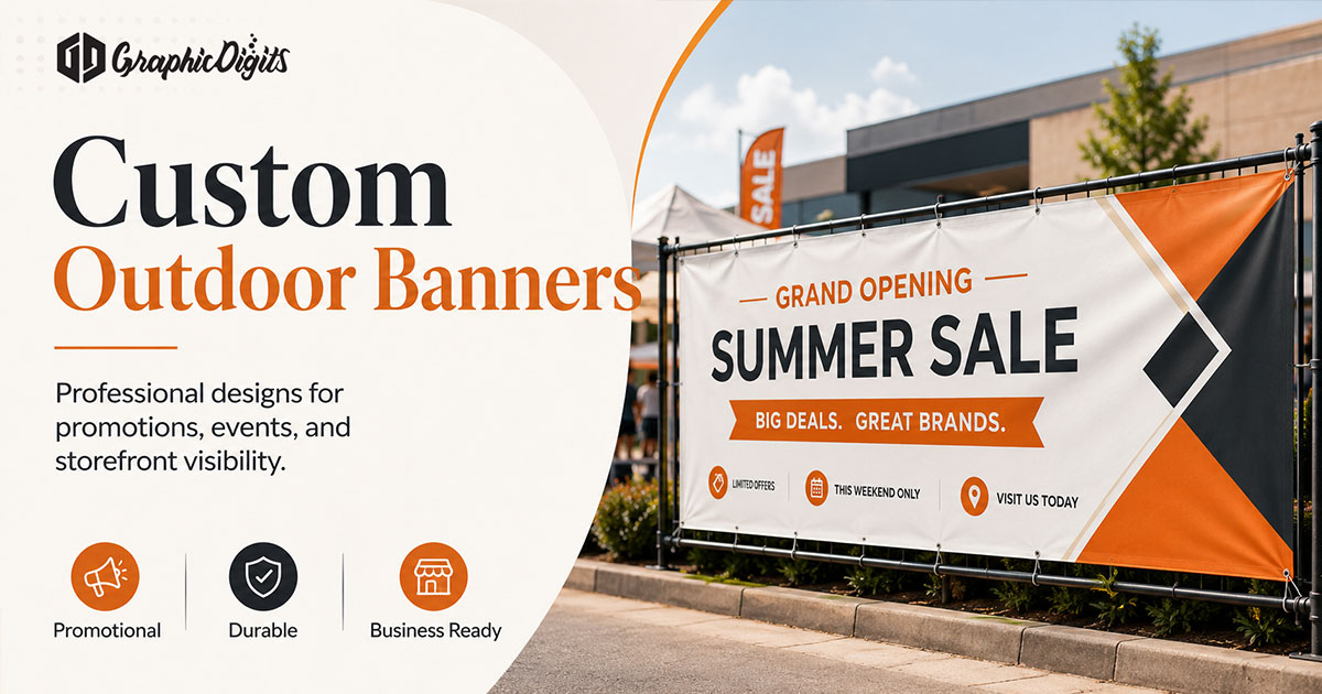 Vinyl banner design by Graphic Digits