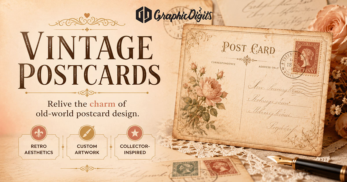 Wyoming vintage postcard by Graphic Digits