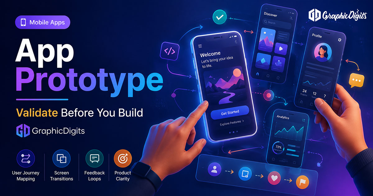 App prototyping by Graphic Digits