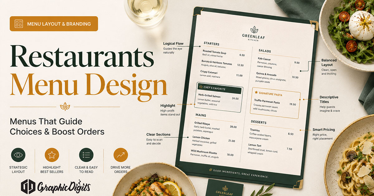 Best menu design by Graphic Digits