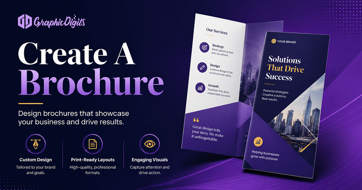Bi-fold brochure design by Graphic Digits