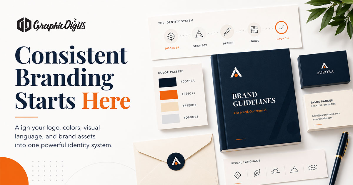 Brand identity design services by Graphic Digits