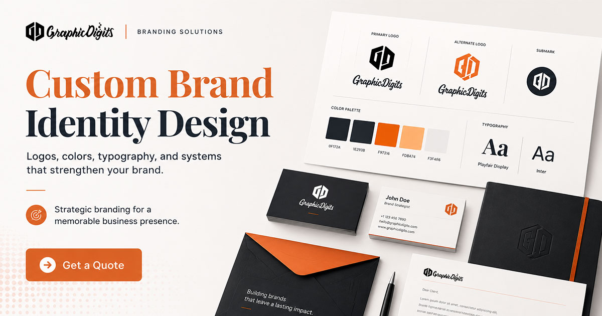 Brand identity design services by Graphic Digits