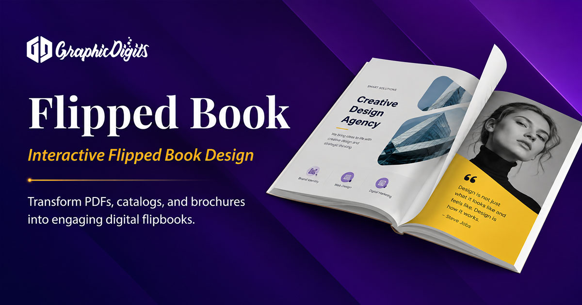 Business brochures as flipped books