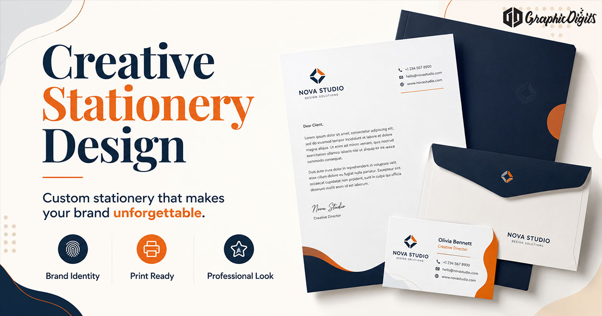 Business letterhead design by Graphic Digits