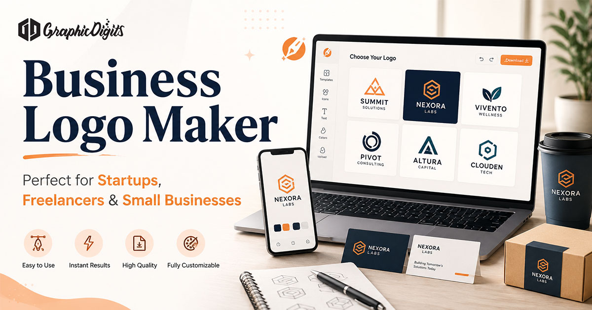 Business logo maker AI by Graphic Digits