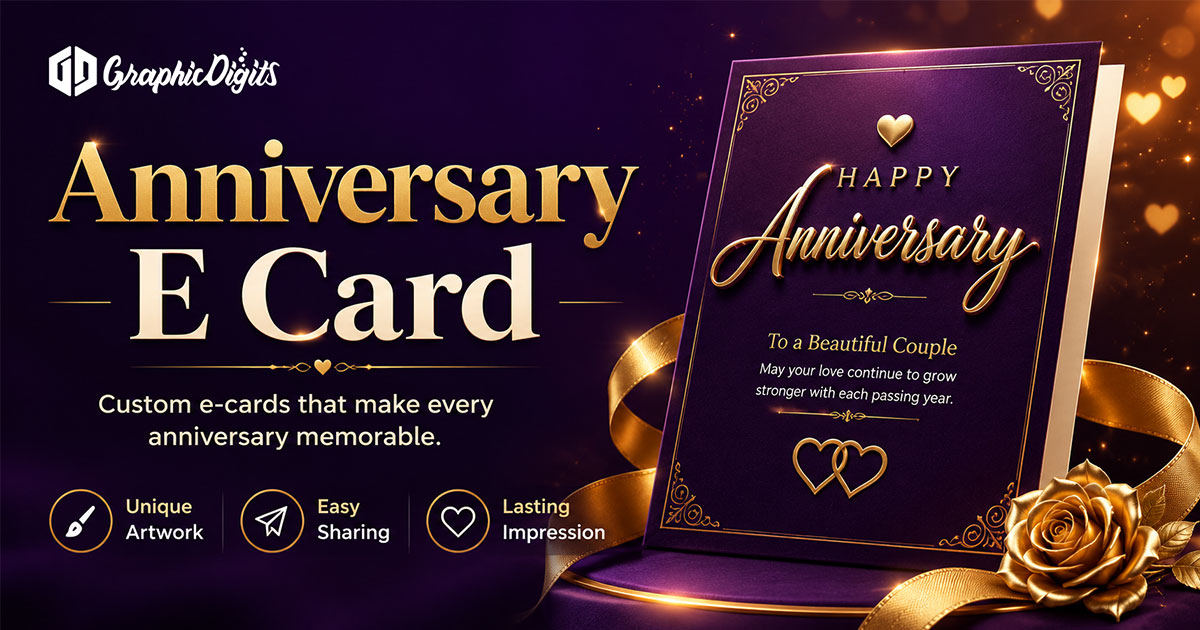 Card marriage anniversary by Graphic Digits