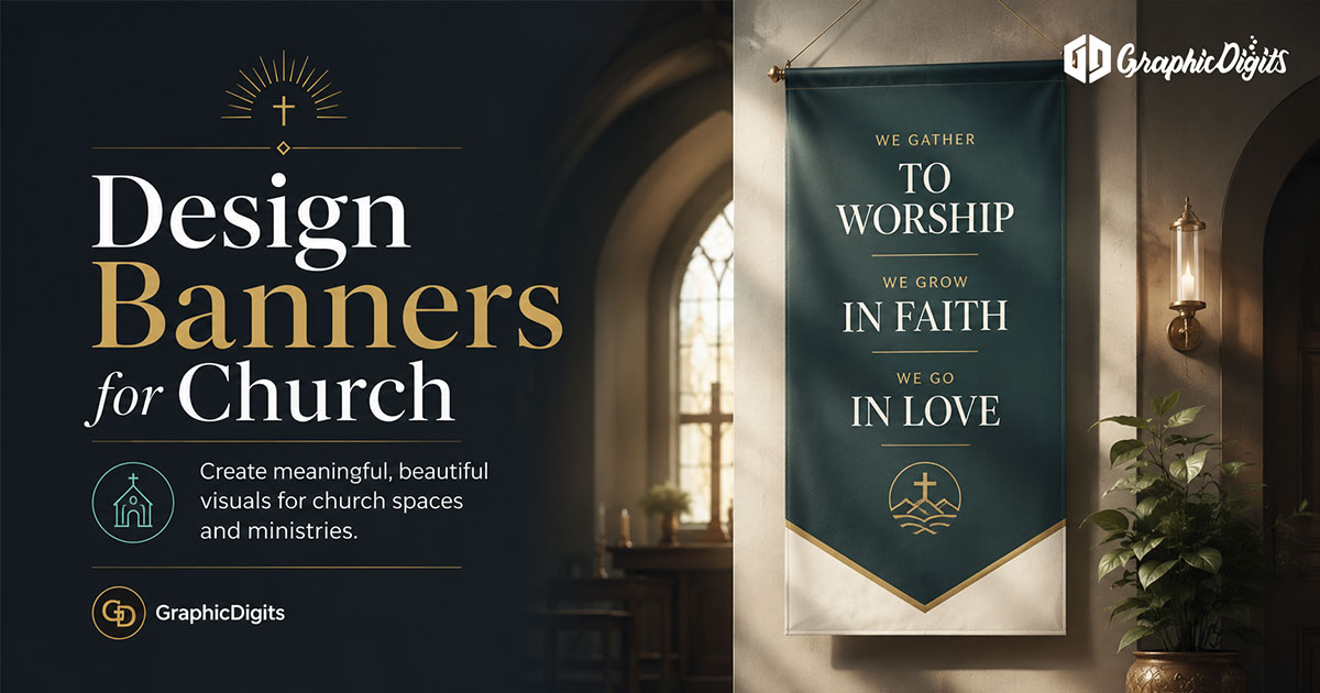 Church banners for walls by Graphic Digits