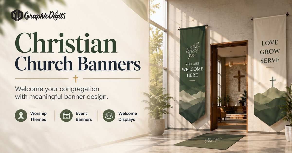 Church wall banners by Graphic Digits