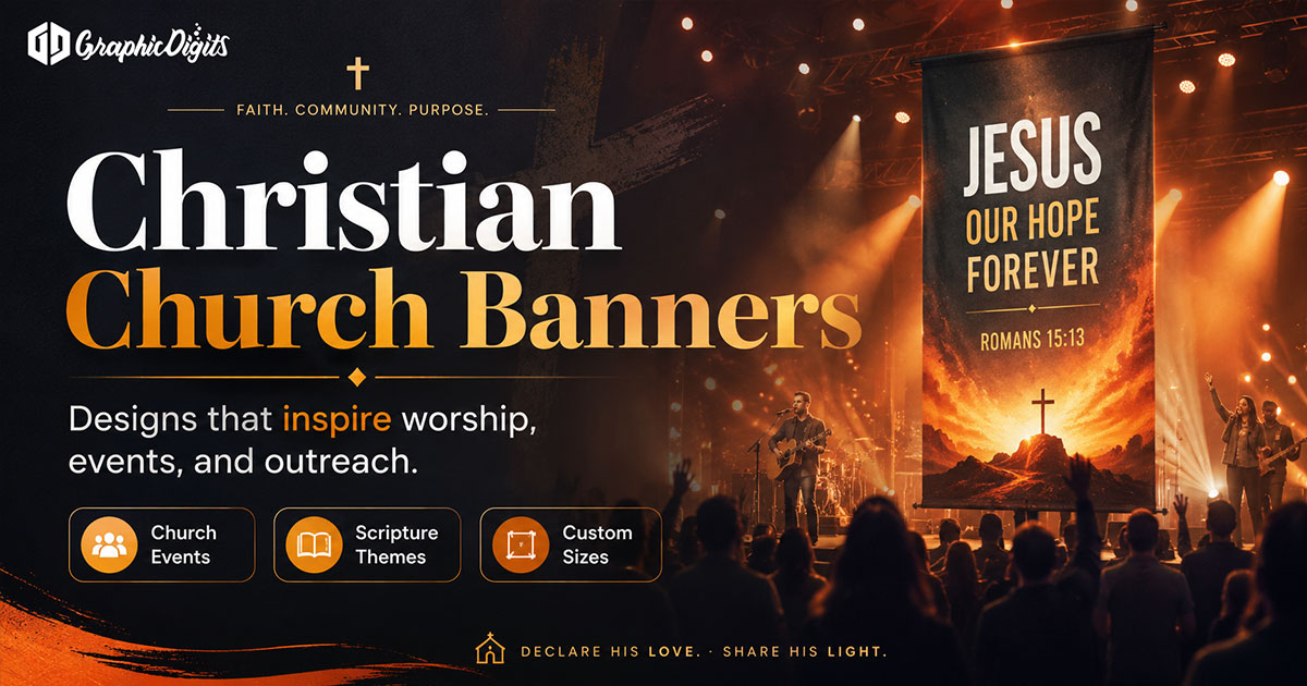 Church welcome banners by Graphic Digits