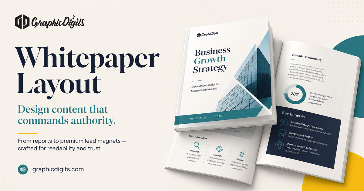 Company profile design for whitepaper layout