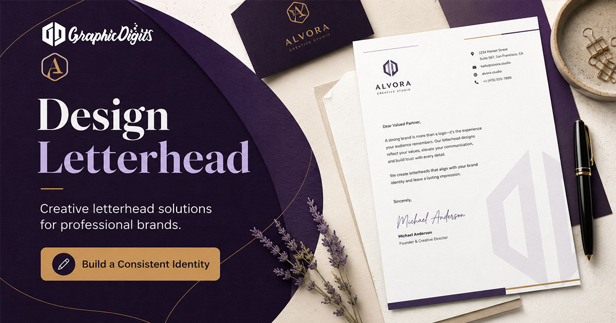 Cool letterhead design by Graphic Digits