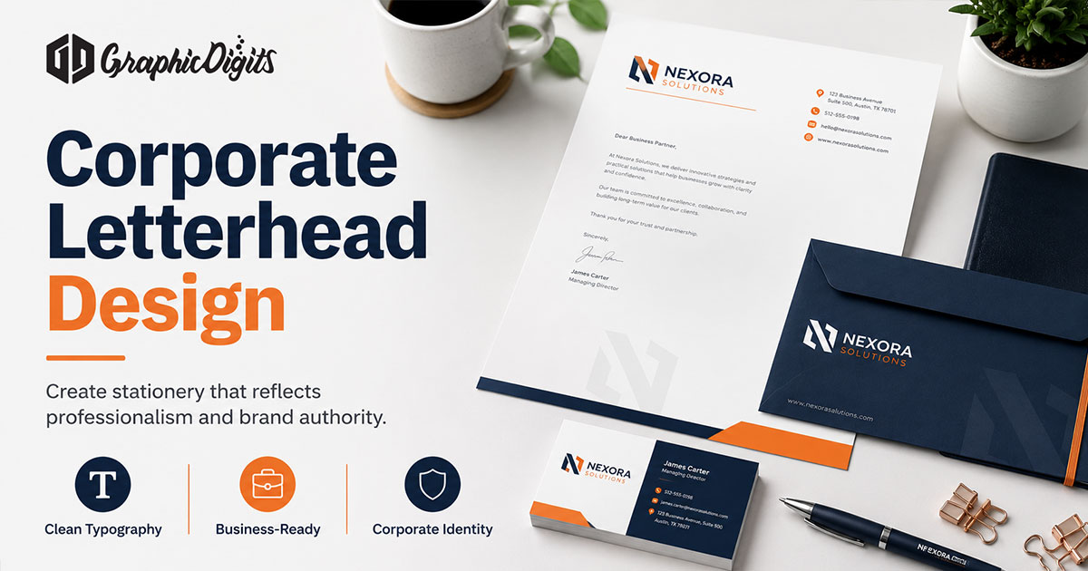 Corporate letterhead designs by Graphic Digits