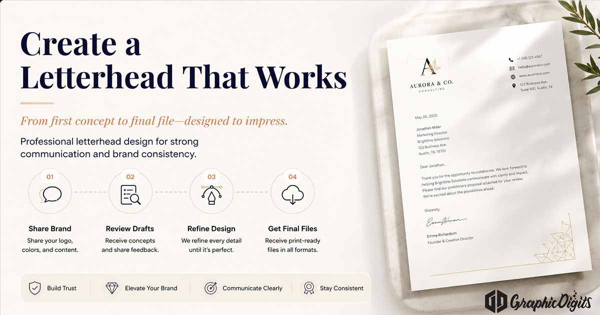 Create a free letterhead by Graphic Digits