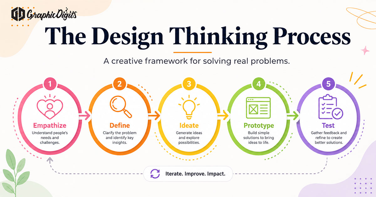 Creative strategy stages by Graphic Digits