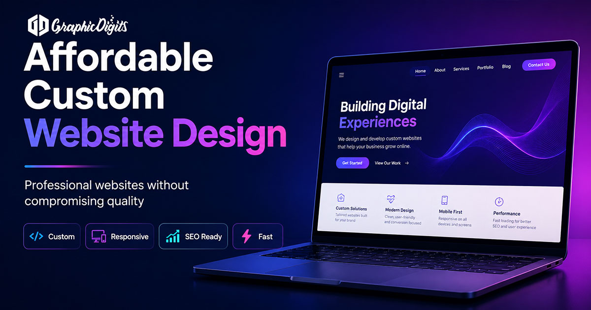 Custom WordPress website design by Graphic Digits