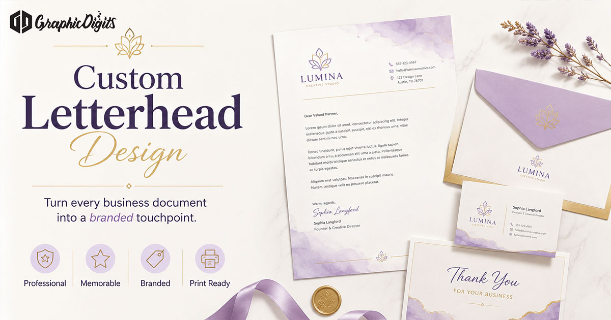 Custom letterhead by Graphic Digits