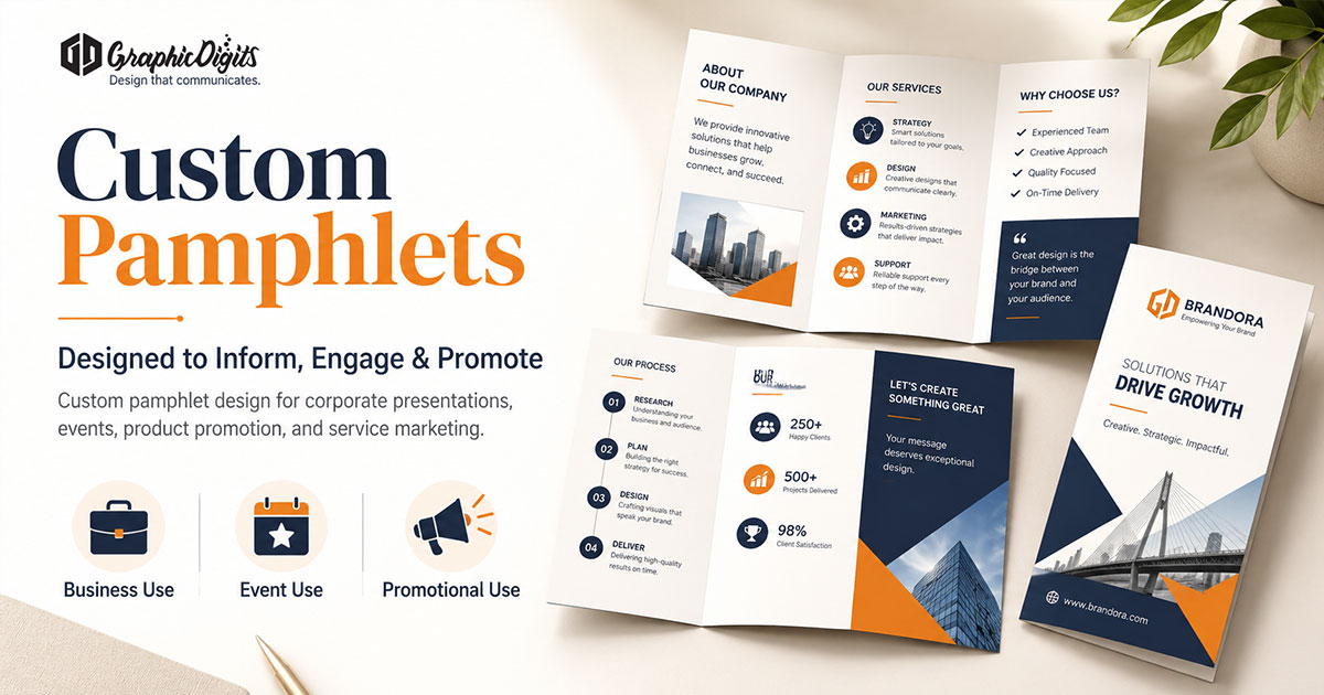 Custom pamphlet design by Graphic Digits
