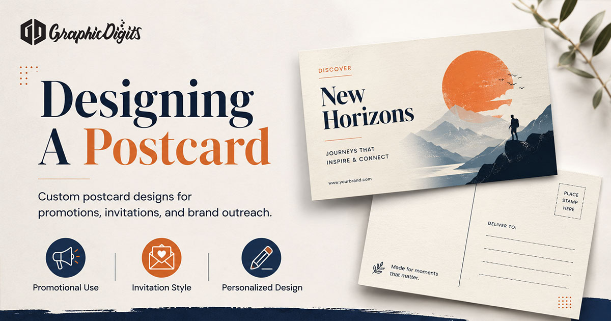 Custom postcard designs by Graphic Digits
