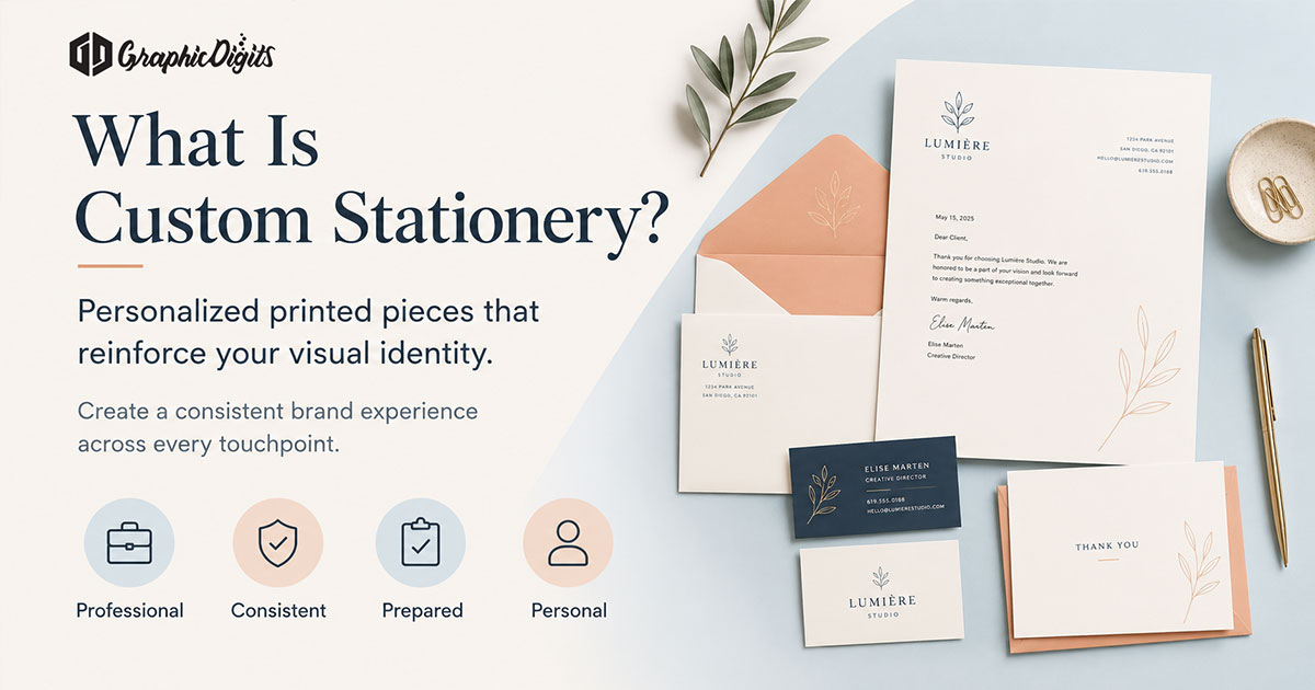 Custom stationery set by Graphic Digits