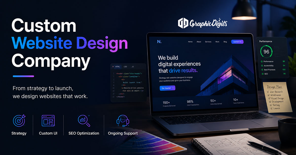 Custom website design and development by Graphic Digits