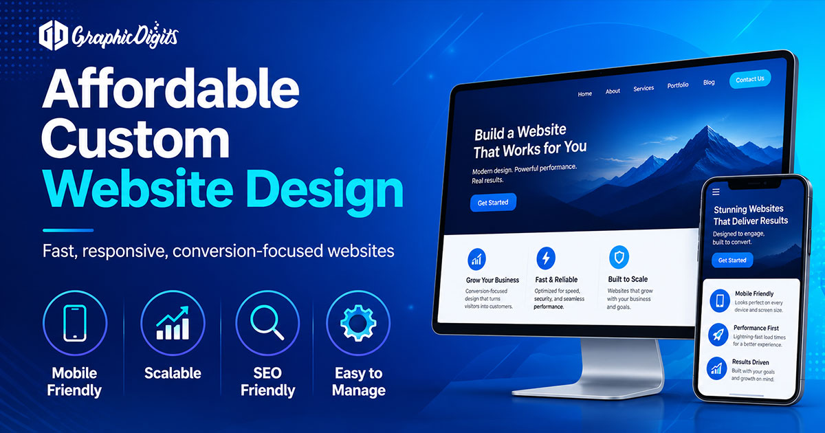 Custom website design services by Graphic Digits