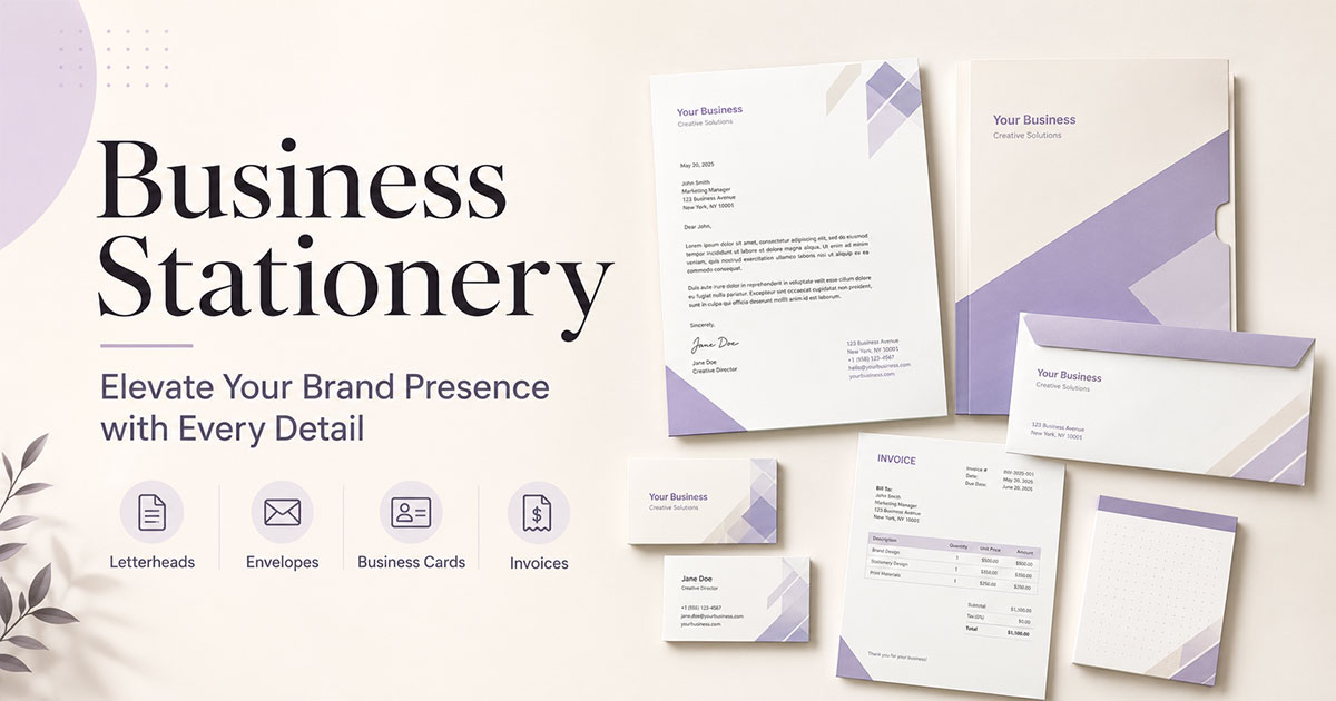 Customised business stationery by Graphic Digits