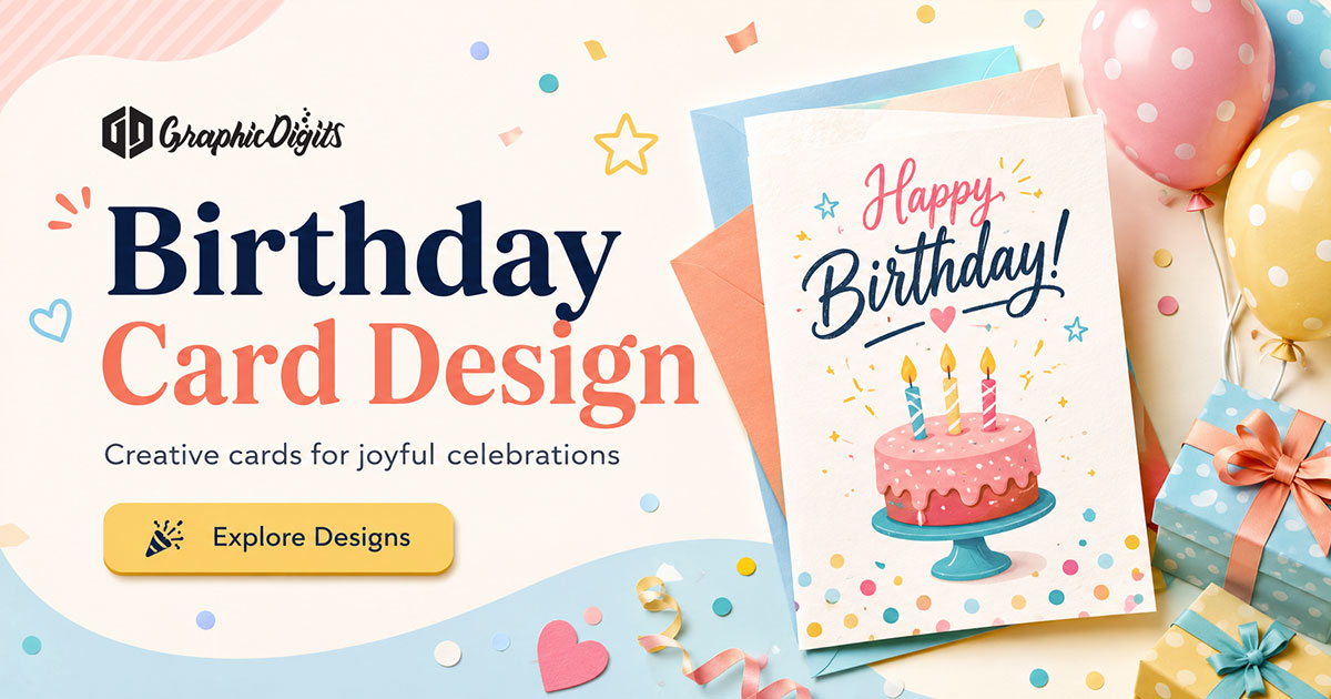 Design a birthday card with Graphic Digits