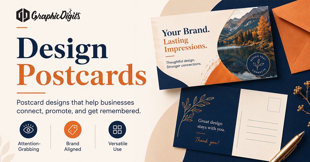 Designing postcards by Graphic Digits