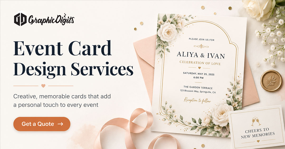Digital event cards for print and email