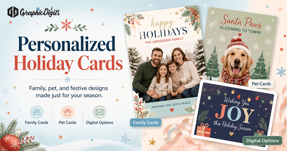 Greet happy holidays by Graphic Digits