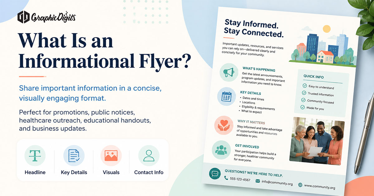 Information flyers by Graphic Digits