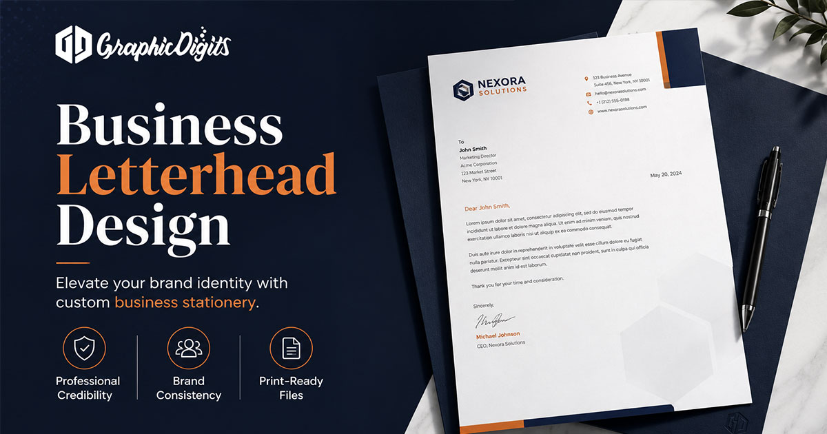 Letterhead for business by Graphic Digits