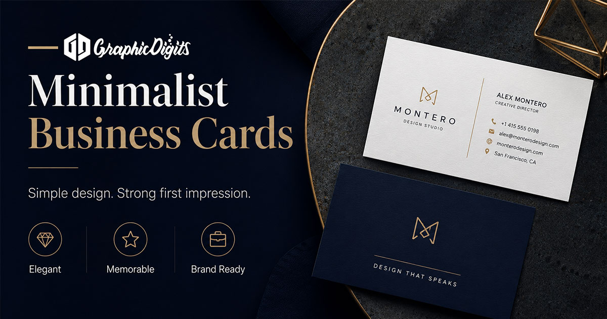 Minimalist design business card by Graphic Digits
