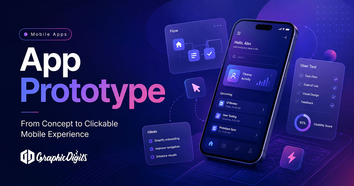 Mobile app prototyping by Graphic Digits