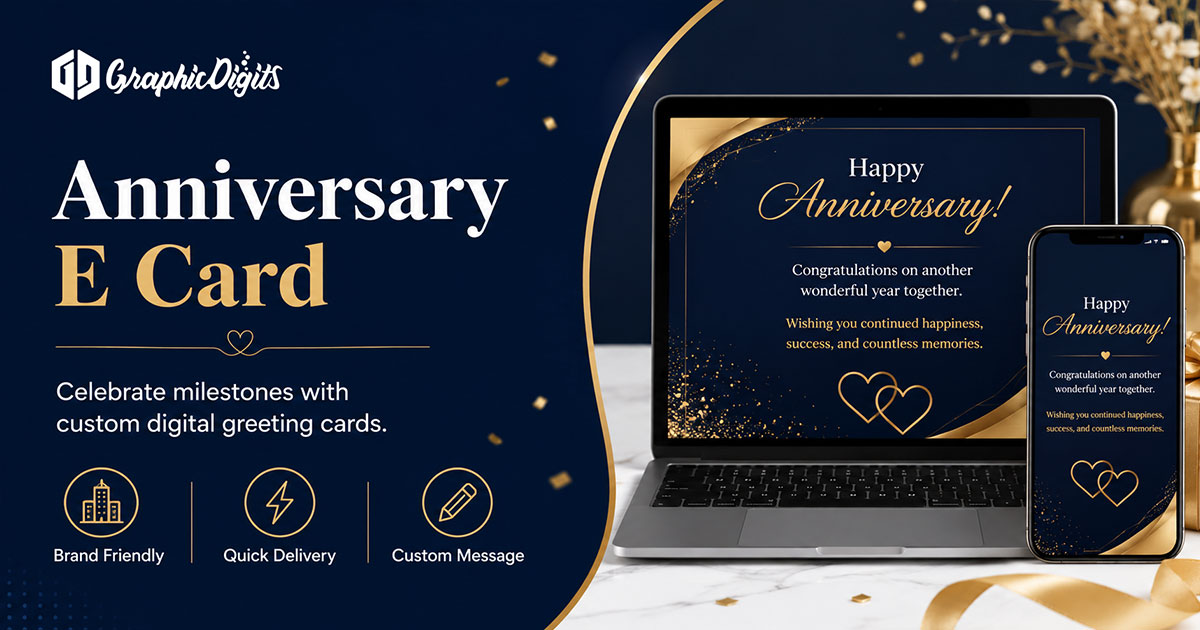 Nikah anniversary cards by Graphic Digits