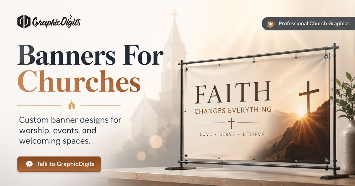 Outdoor church banners by Graphic Digits