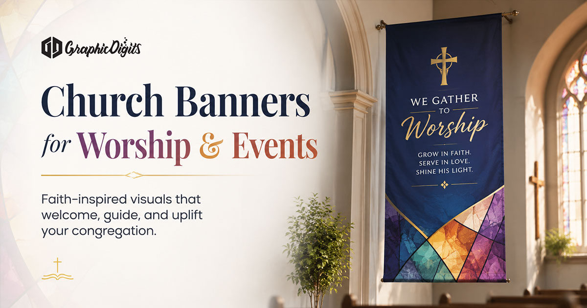 Personalized church banners by Graphic Digits