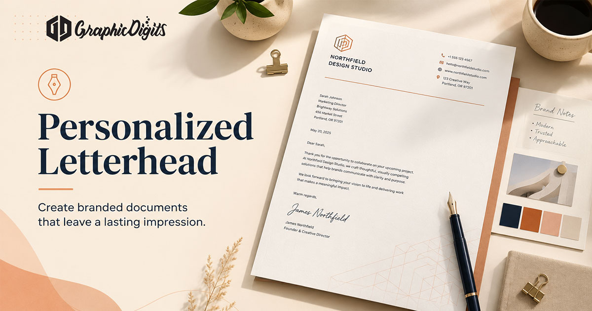 Personalized stationery by Graphic Digits
