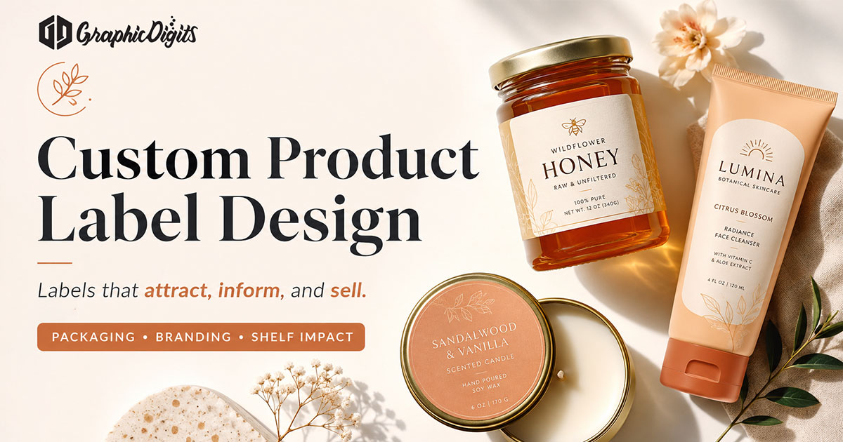 Custom product labels by Graphic Digits